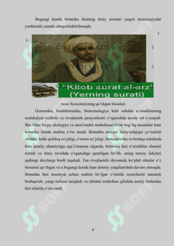 Botanika fanining vazifalari 8