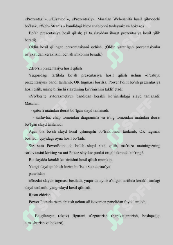 Powerpoint dasturining imkoniyatlari 3