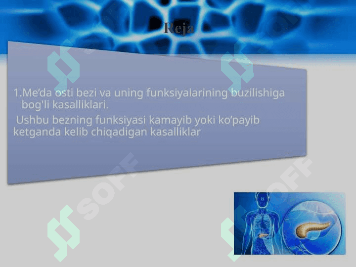 Ichki sekretsiya bezlarining yoshga hos xususiyatlari.  Me’da osti bezi va uning funksiyalarining buzilishiga bog'liq kasalliklar 2