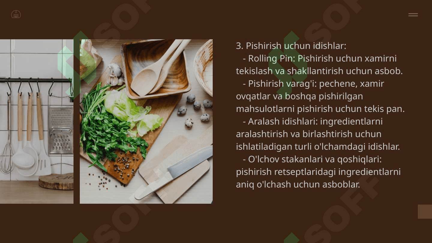 OSHXONA IDISHLARINING TURLARI 4