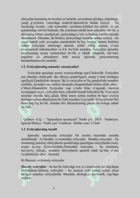 Extiyojlarning yuksalib borishi qonuni 4