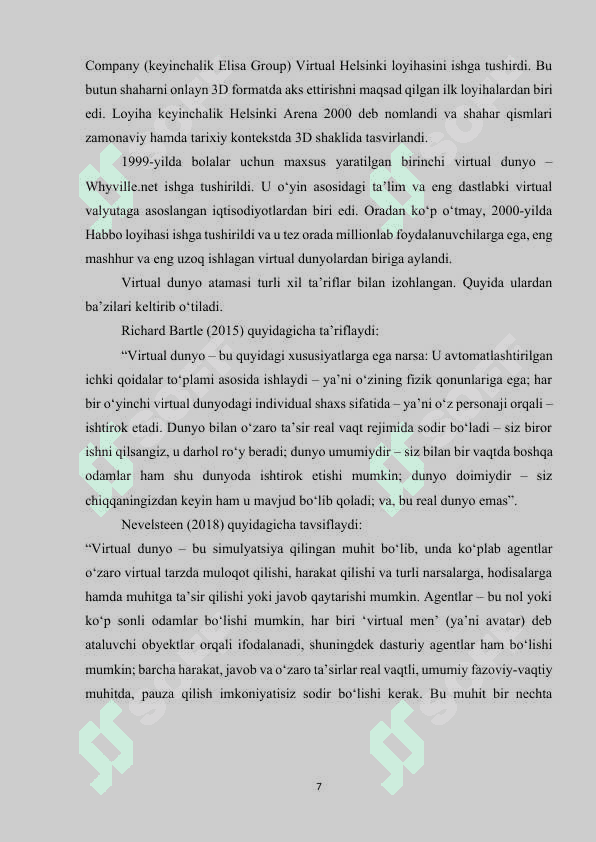 Virtual olam, nozik mijoz, bulutli texnologiyalar xususiyatlari 7