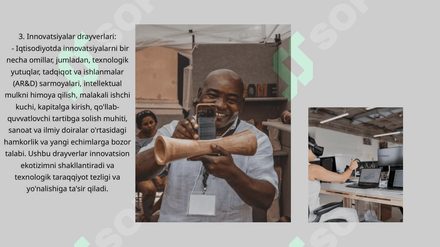 Innovatsion jarayonlarning iqtisodiy mohiyatini tahlil qilish 6