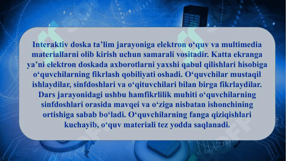 Matematika fanlarini o‘qitishda zamonaviy axborot texnologiyalaridan foydalanish. 7