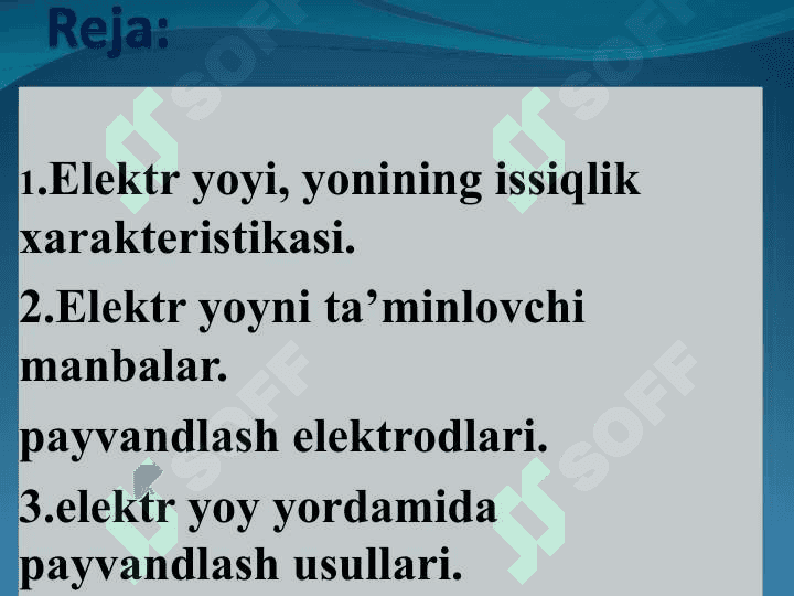 Elektr  yoyi bilan payvandlash 2