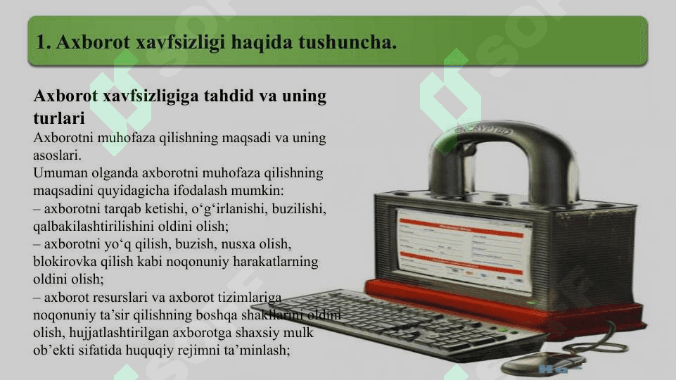 O‘zbekistonda axborot xavfsizligining ma’naviy va huquqiy asoslari 4
