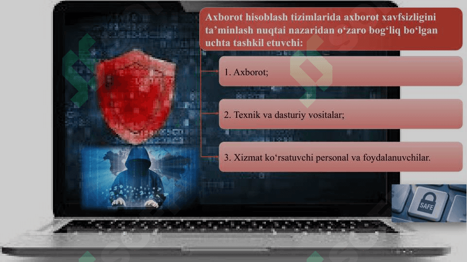 Axborot xavfsizligining huquqiy va tashkiliy ta’minoti 7