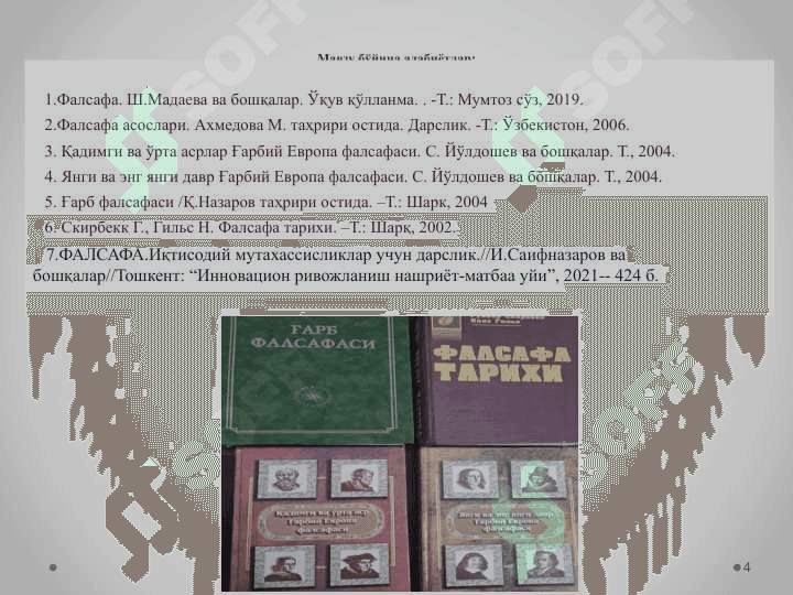 Falsafiy tafakkur taraqqiyoti bosqichlari: Sharq falsafasi 4