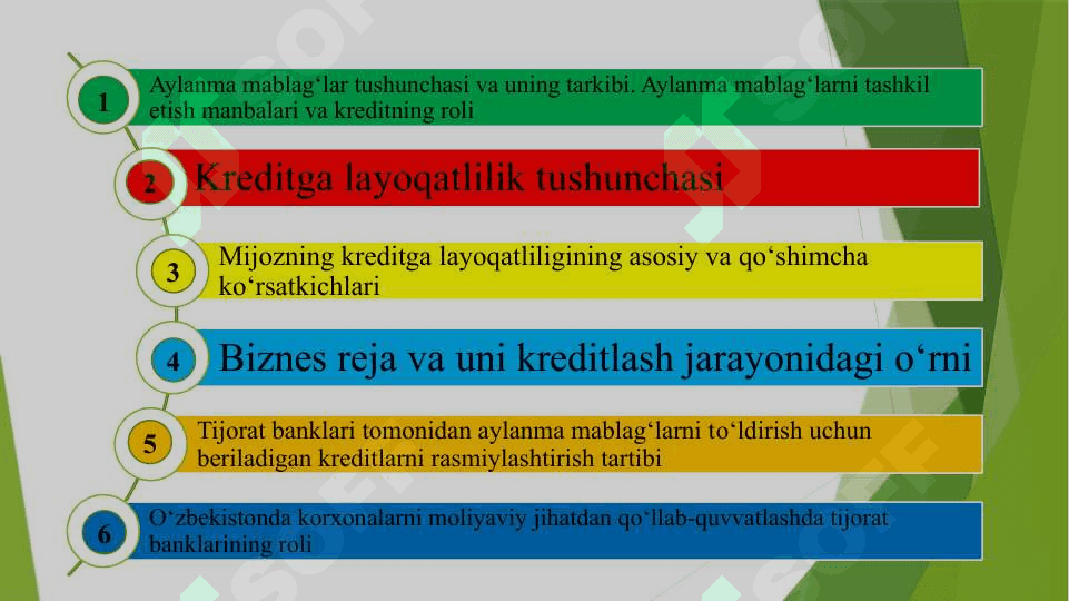 aylanma mablag' mavzusida kurs ishi slaydi 2