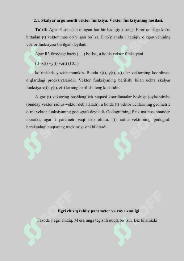 Egri chiziqning parametrik tenglamalari 5