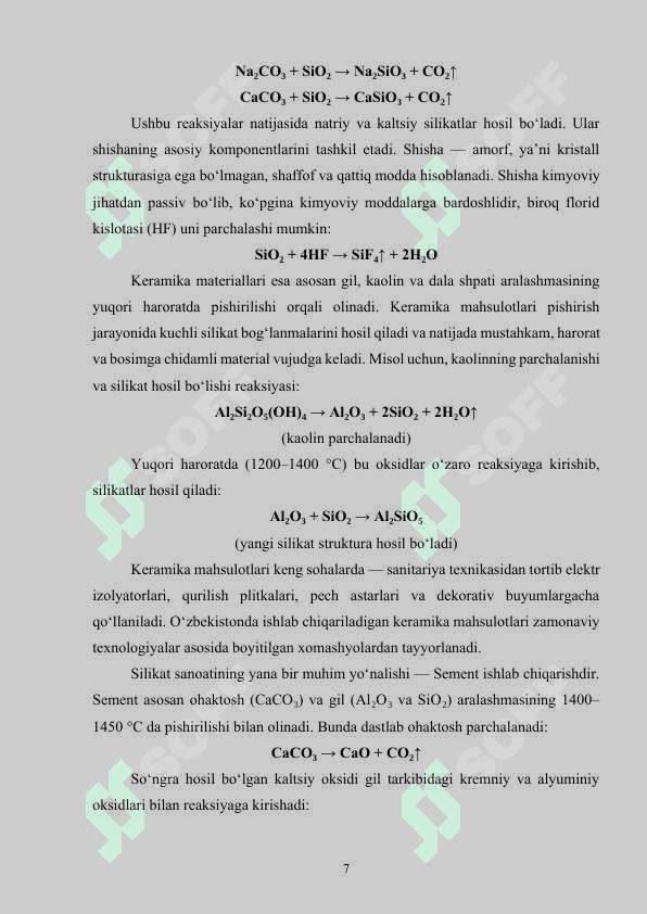9-sinfda "Silikat sanoati" mavzusini oʻqitish metodikasi 6
