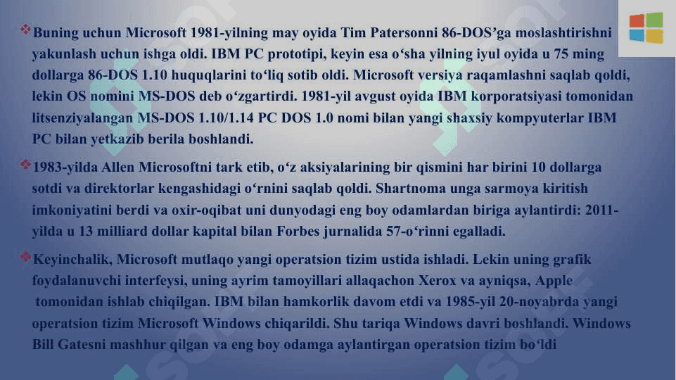 Microsoft kompaniyasi haqida 4