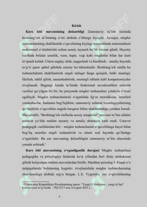 Boshlang‘ich sinflarda asosiy miqdorlar kurs ishi 3