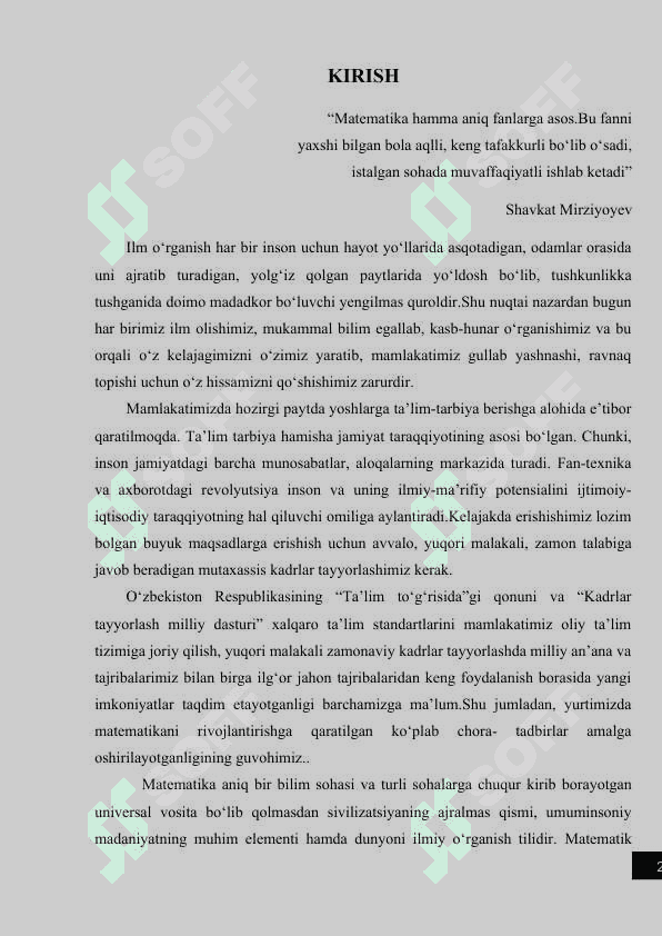 Kvadrika tenglamasini kanonik koʻrinishga keltirish  kurs ishi 2