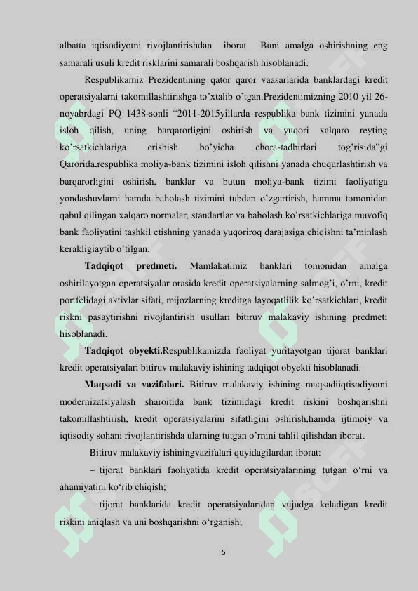 Tijorat banklarida kredit riskini boshqarish 4