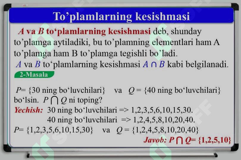 To‘plamlar va mantiqqa doir masalalar 7