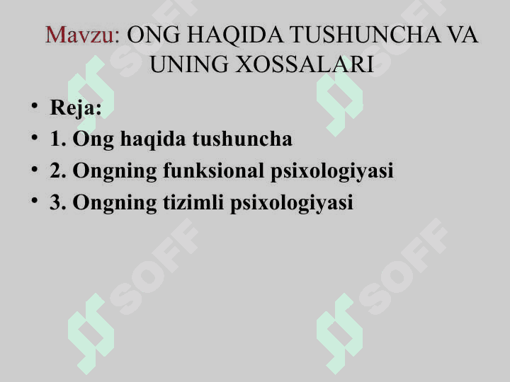 MUTAXASSISLIKKA KIRISH FANIDAN TAYYORLANGAN DASTURI 2