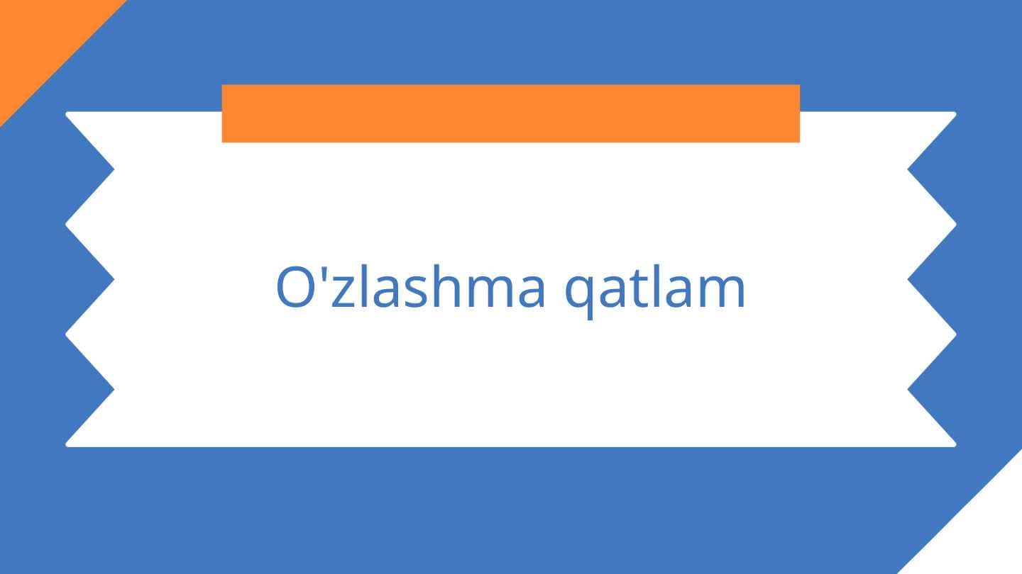 O'zlashma qatlam