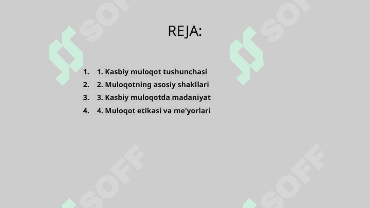 Kasbiy muloqot uslubiyati va qoidalar 2