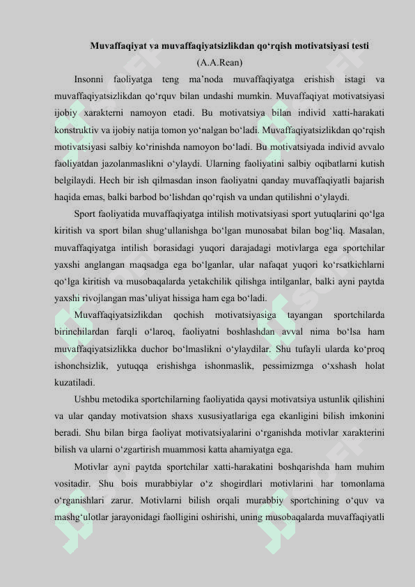 imtihonlar uchun psixologik testlar to'plami 4