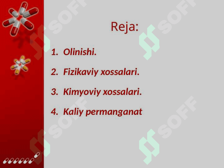 Marganes. Davriy jadvaldagi o‘rni. Atom tuzilishi. Ayrim xossalari 2