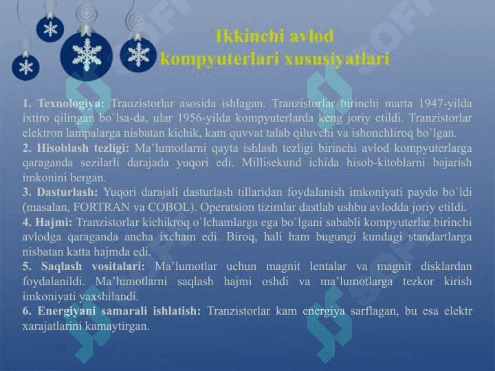 Shaxsiy kompyuterlarning rivojlanish tarixi va istiqbolli yõnalishlari 7