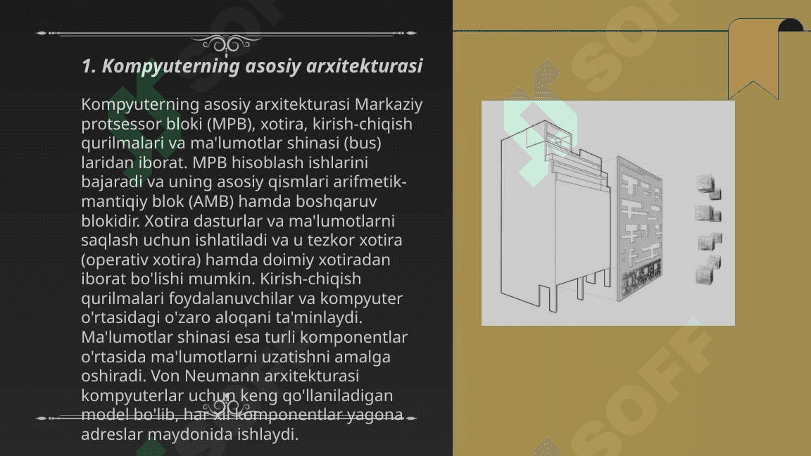 Kompyuter arxitekturasi va ishlash prinsiplari 3