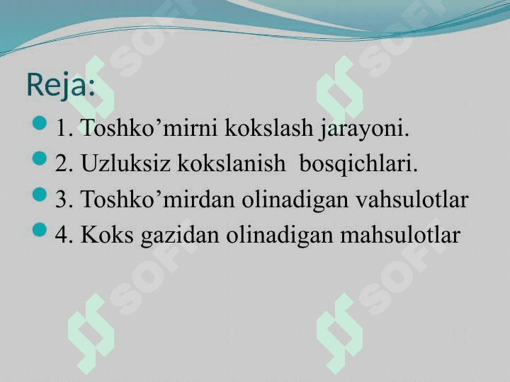 Qattiq yoqilg‘idan olinadigan mahsulotlar. Qattiq yoqilg‘ilarni qayta ishlash texnologiyasi 2