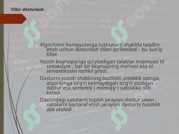 Dasturlash tillarining evolyutsiyasi 2