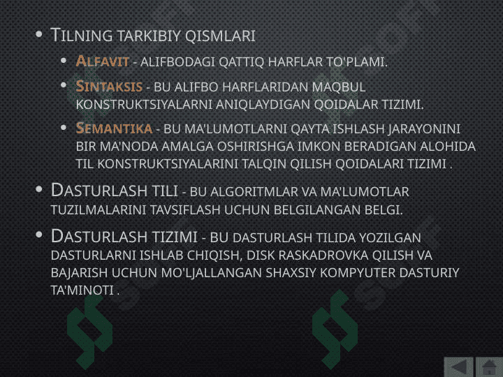 Dasturlash tushunchasi 3
