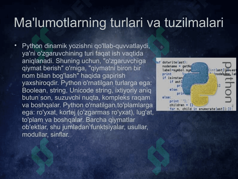 Python dasturlash tili 4