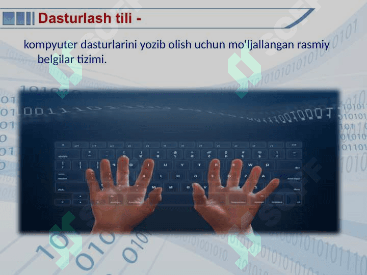 Dasturlash tillari 3