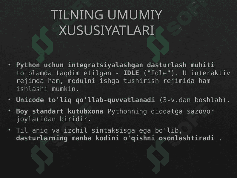 PYTHON DASTURLASH TILI 3