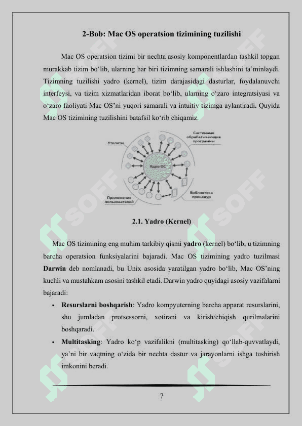 “Mac OS OPERATSION TIZIMINING TUZILISHI VA XUSUSIYATLARI 7