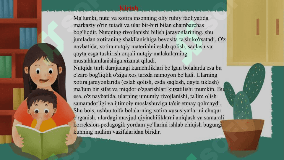 Nutqida kamchiligi boʻlgan bolalarda xotiraning oʻziga xos xususiyatlari 3