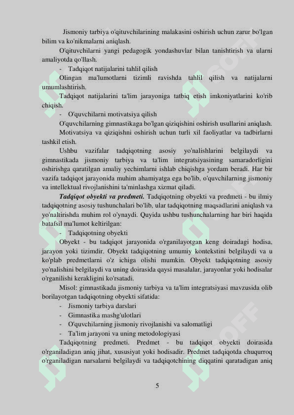 GIMNASTIKADA JISMONIY TARBIYA VA TA'LIM INTEGRATSIYASI 5