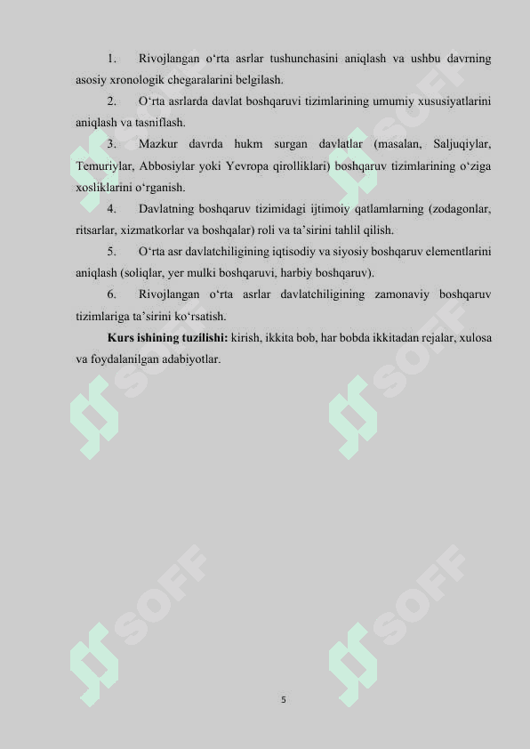 23. RIVOJLANGAN O‘RTA ASRLAR DAVLATCHILIGI VA BOSHQARUVI 4