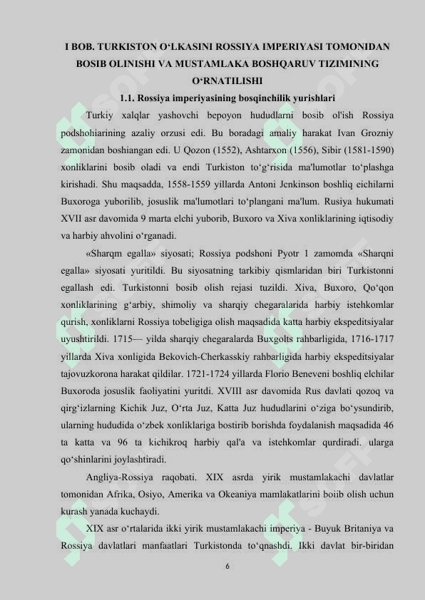 26. TURKISTONDA ROSSIYA IMPERIYASI MUSTAMLAKA BOSHQARUV TUZIMINING QAROR TOPISHI 5