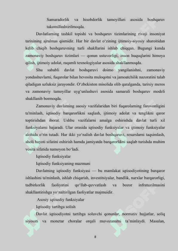 29. BOSHQARUV ASOSLARINING SHAKLLANISHI VA DAVLATLARNING TASHKIL TOPISHI. 2-taxrir 7