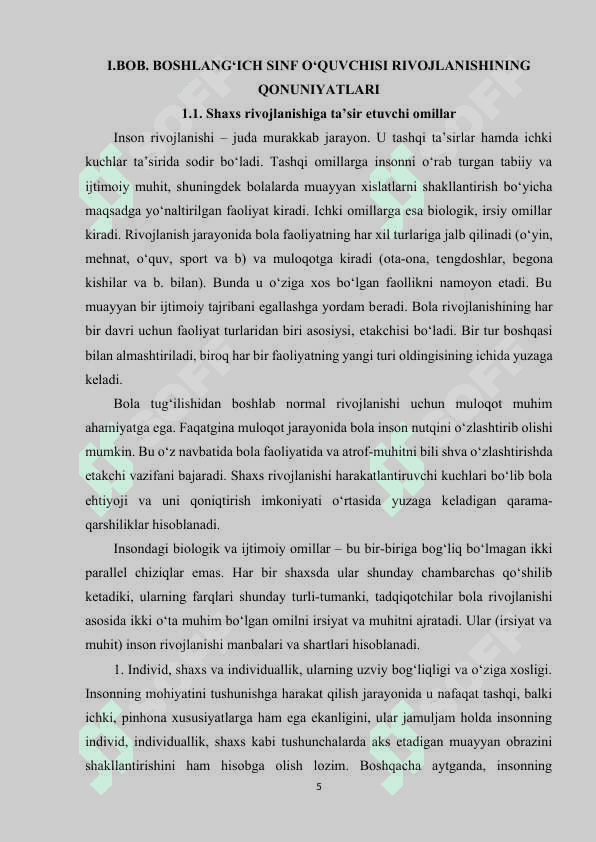 BOSHLANG‘ICH TA’LIM O‘QUVCHISI RIVOJLANISHINING ASOSIY QONUNIYATLARI 4
