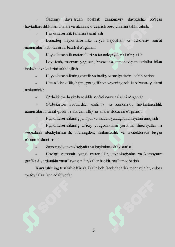 HAYKALTAROSHLIK VA UNING XUSUSIYATLARI 4
