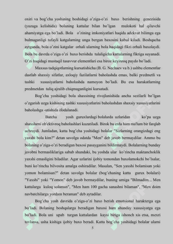 BOLANING O’Z-O’ZINI ANGLASHI VA MOTIVATSION SOHASINING RIVOJLANISH JARAYONI 5