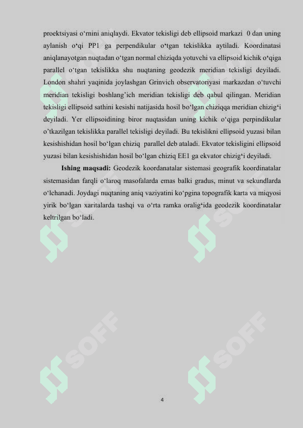 GEODEZIYADA QO‘LLANILADIGAN KOORDINOTALAR TIZIMI 4
