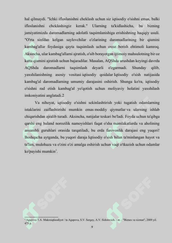 IQTISODIY SIYOSAT VA BARQAROR RIVOJLANISH. EKOLOGIK OʻZGARISHLAR VA IQTISODIY MADEL 8