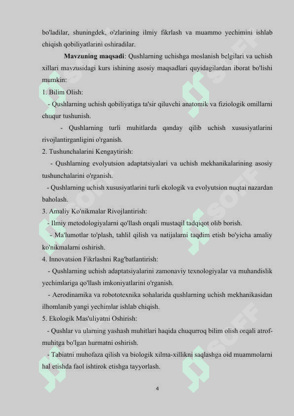 Qushlarning uchishga moslanish belgilari, uchish xillari 4