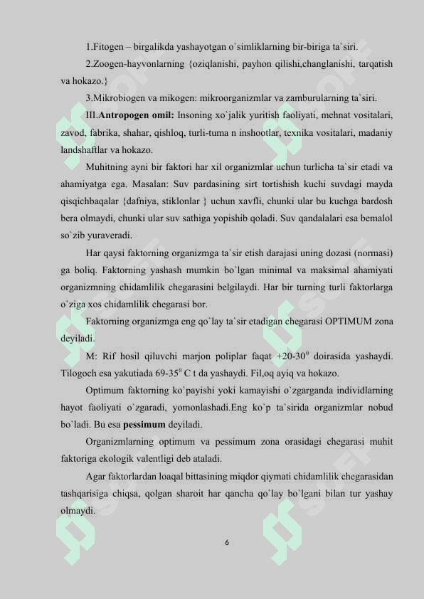 TIRIK ORGANIZMLAR VA JONSIZ TABIAT MAVZUSINI O'QITISH METODIKASI. 5