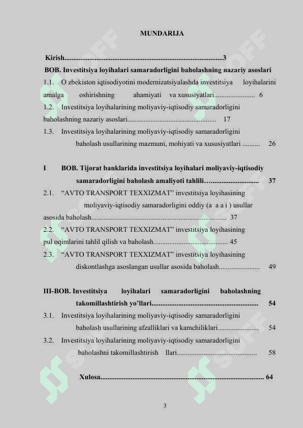 Investitsiya loyihalari samaradorligini baholash 2