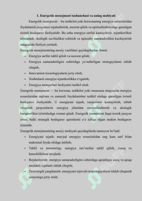 Energetik menejment boshqaruv faoliyatining maxsus turi sifatida 3