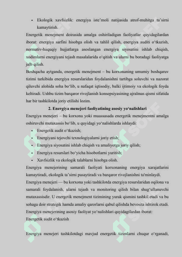 Energetik menejment boshqaruv faoliyatining maxsus turi sifatida 4