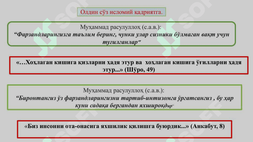 Оилада тарбия асослари 2